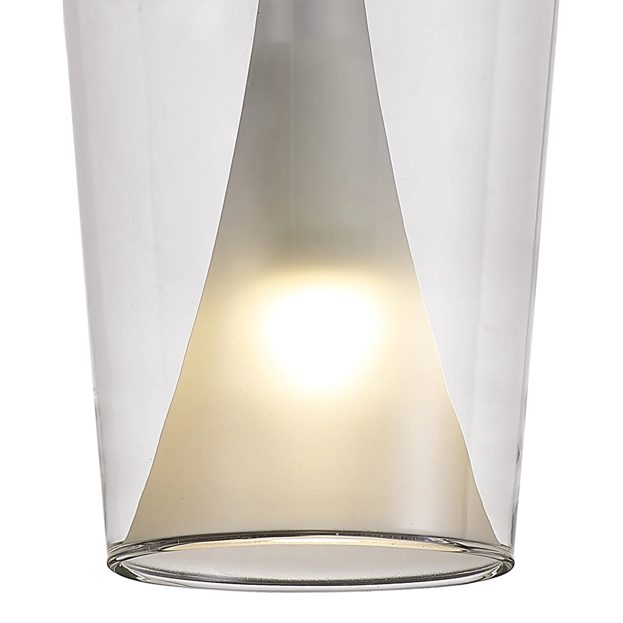 Elsa Assembly Pendant (WITHOUT PLATE) Champagne Glass Shade 1 Light Clear Glass M8250  Mantra Elsa Bespoke